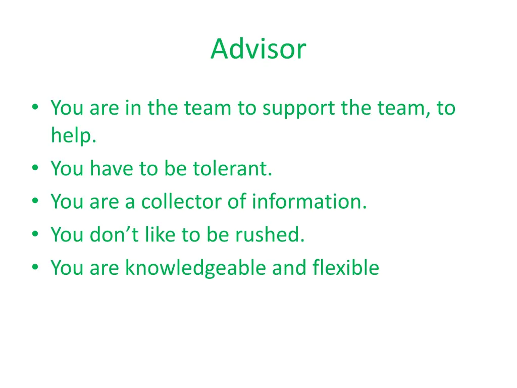 advisor