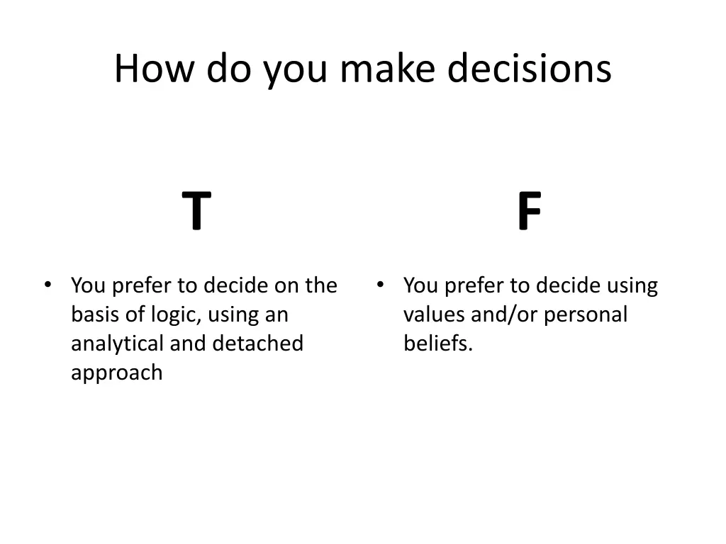 how do you make decisions