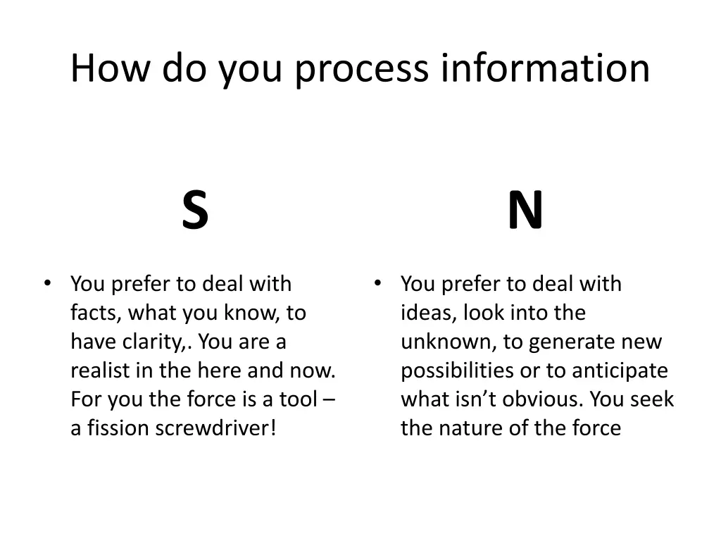 how do you process information