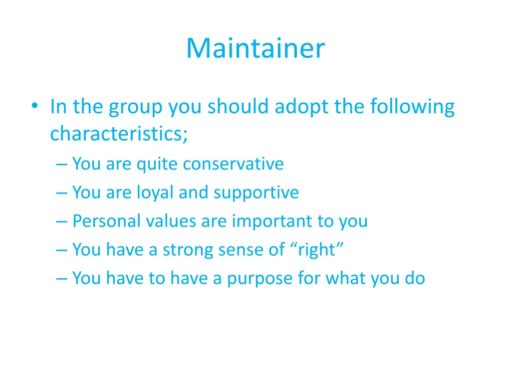 maintainer