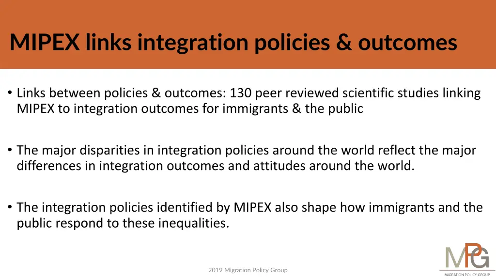 mipex links integration policies outcomes