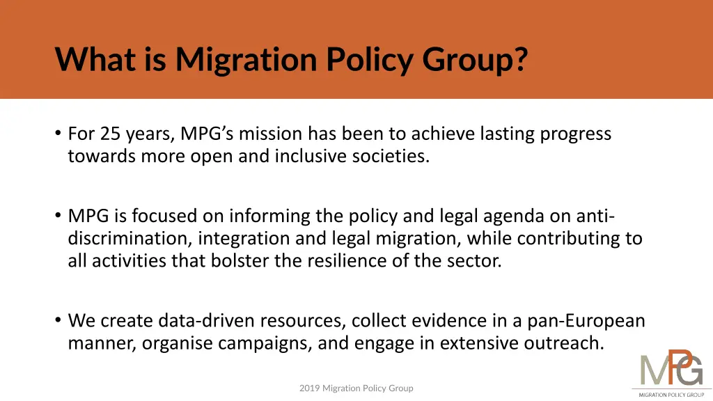 what is migration policy group