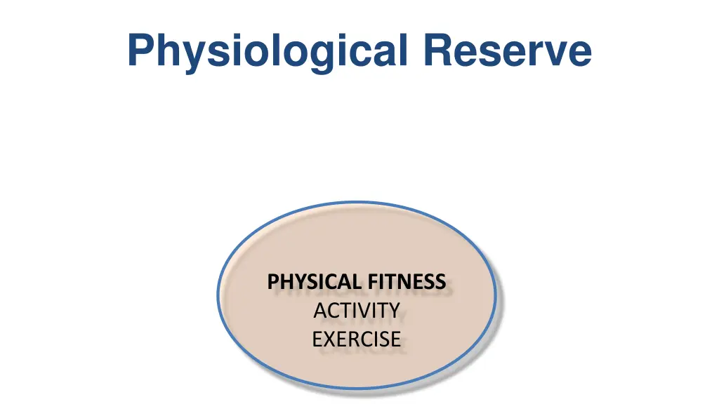 physiological reserve