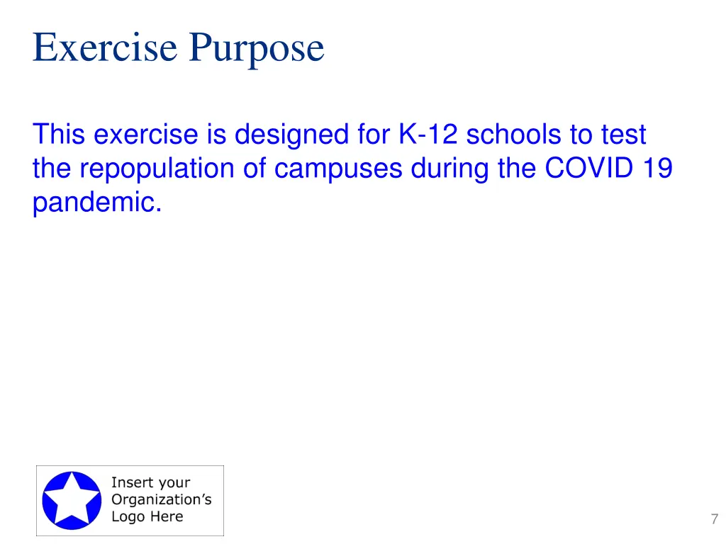 exercise purpose