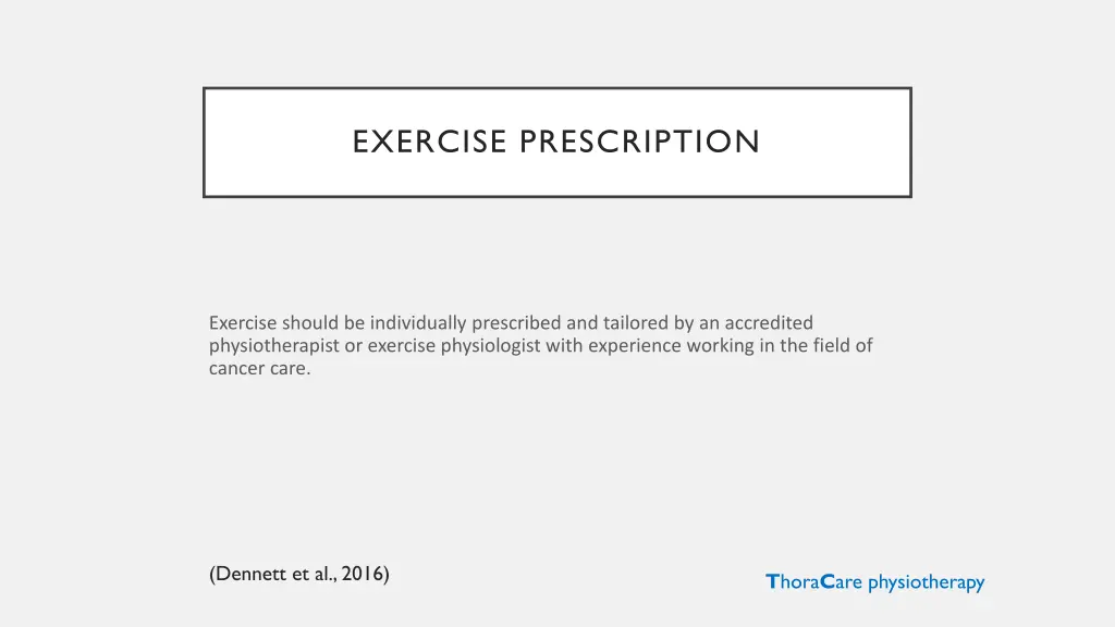 exercise prescription