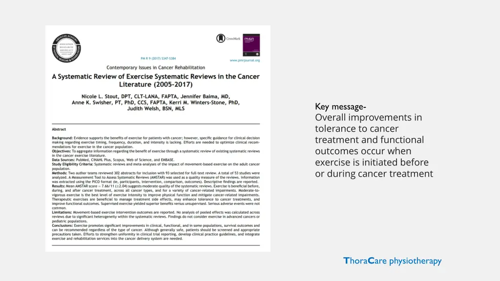 key message overall improvements in tolerance