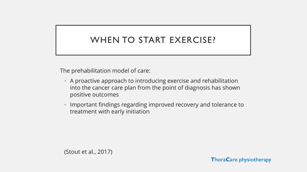 when to start exercise