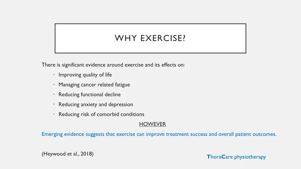 why exercise