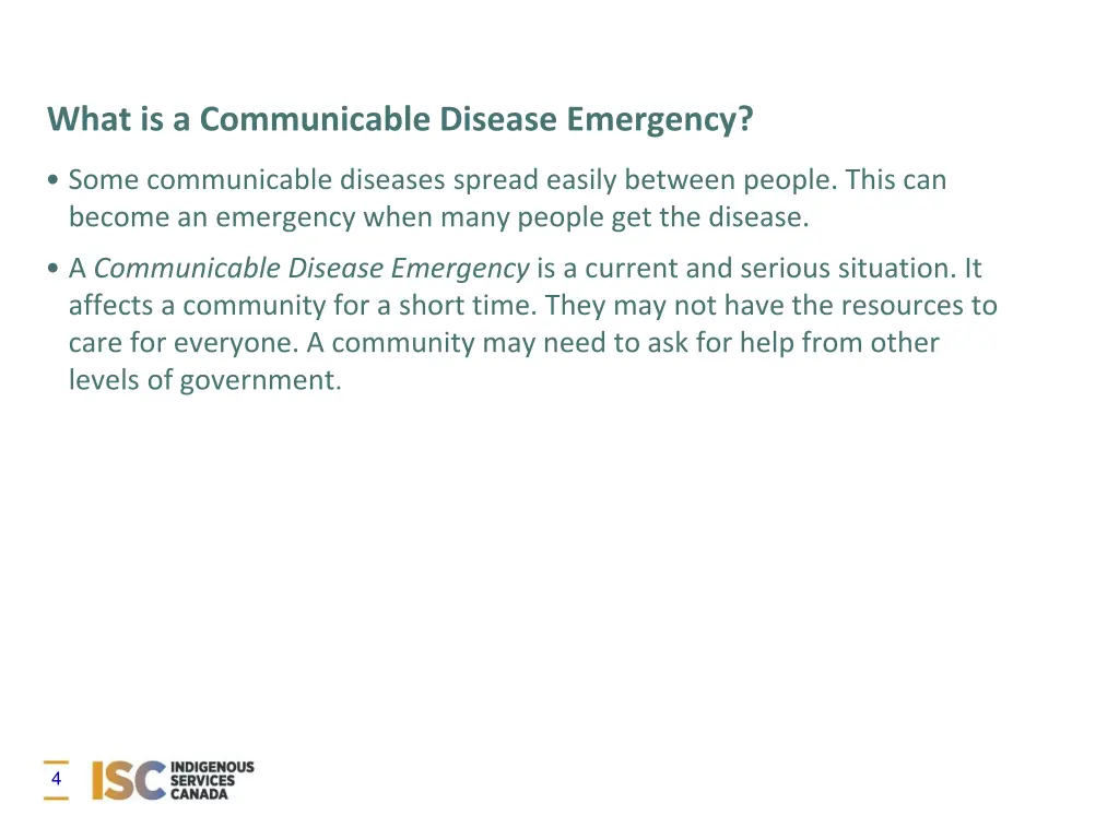 what is a communicable disease emergency