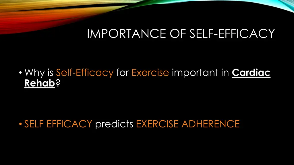 importance of self efficacy