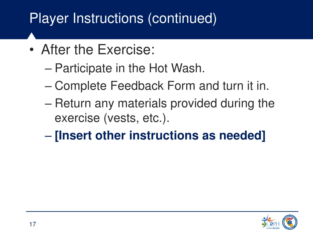 player instructions continued 2