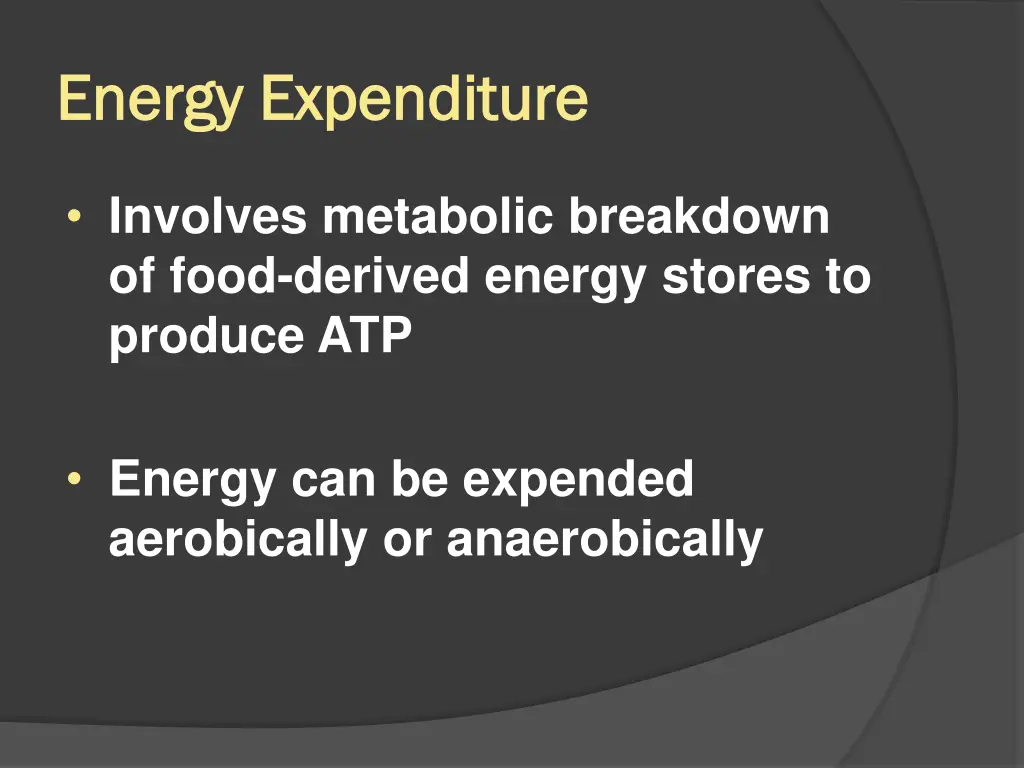 energy expenditure energy expenditure