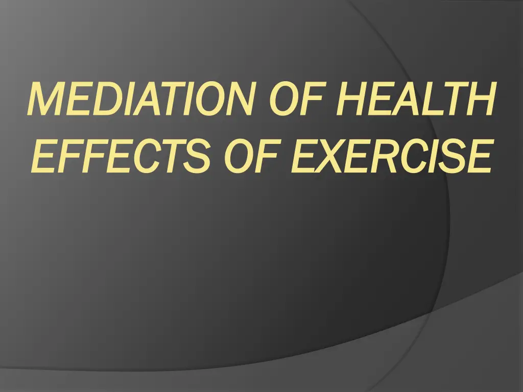 mediation of health mediation of health effects