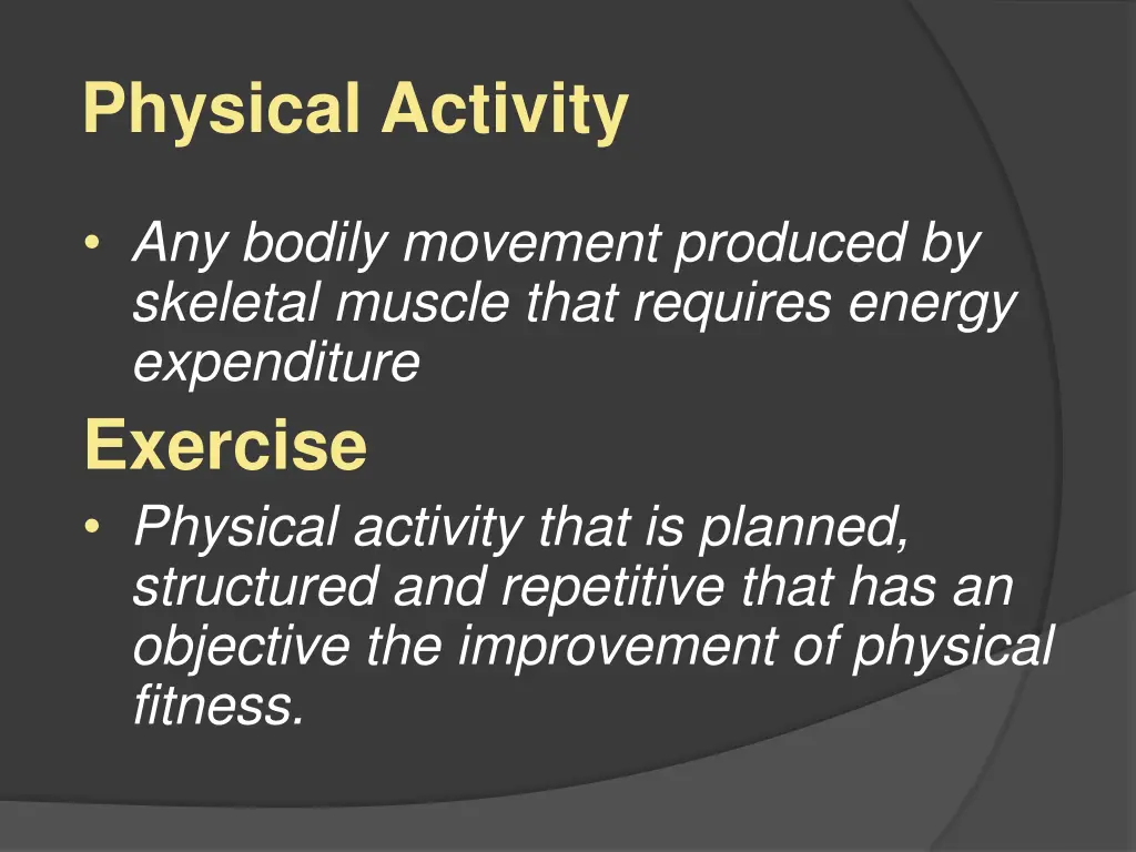 physical activity