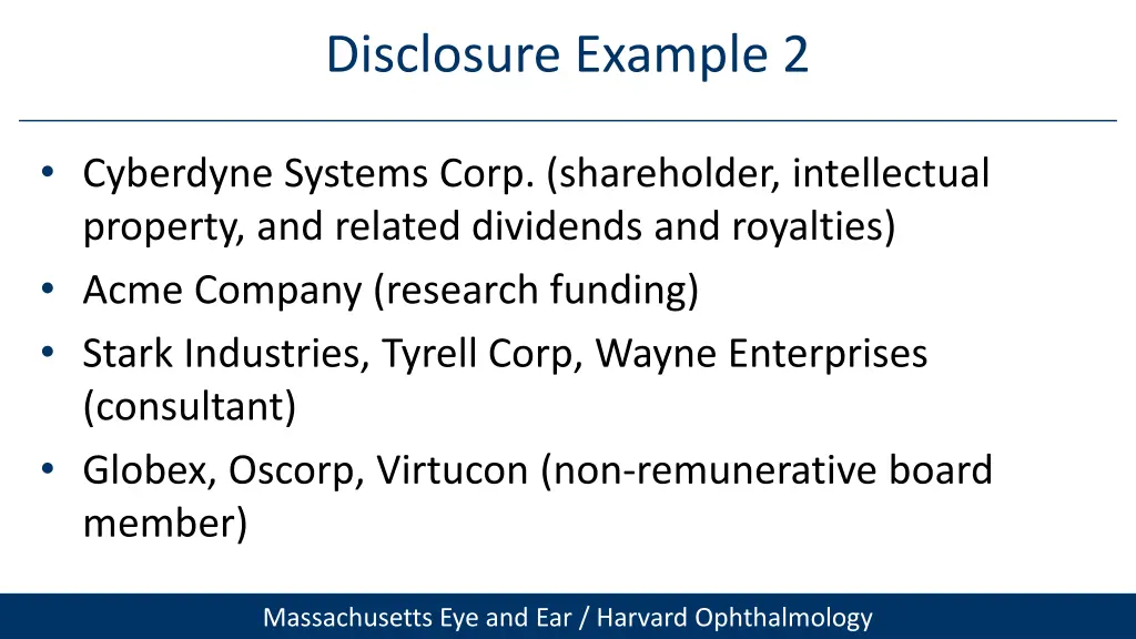 disclosure example 2