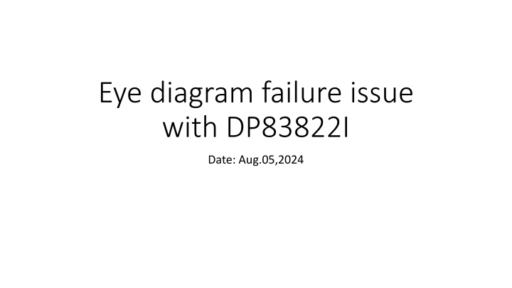 eye diagram failure issue with dp83822i