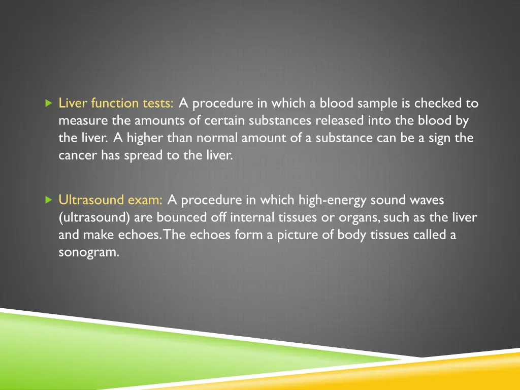 liver function tests a procedure in which a blood