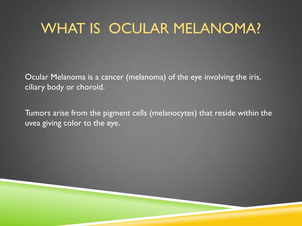 what is ocular melanoma