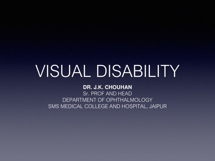 visual disability