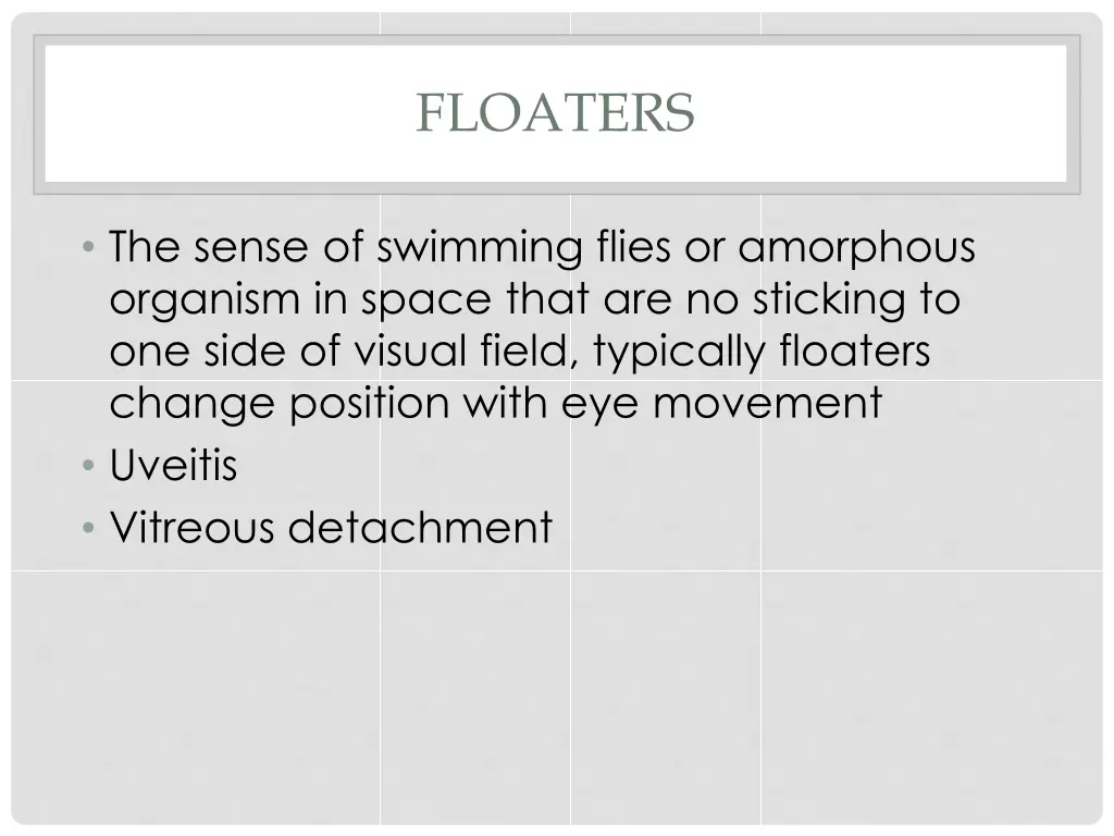 floaters