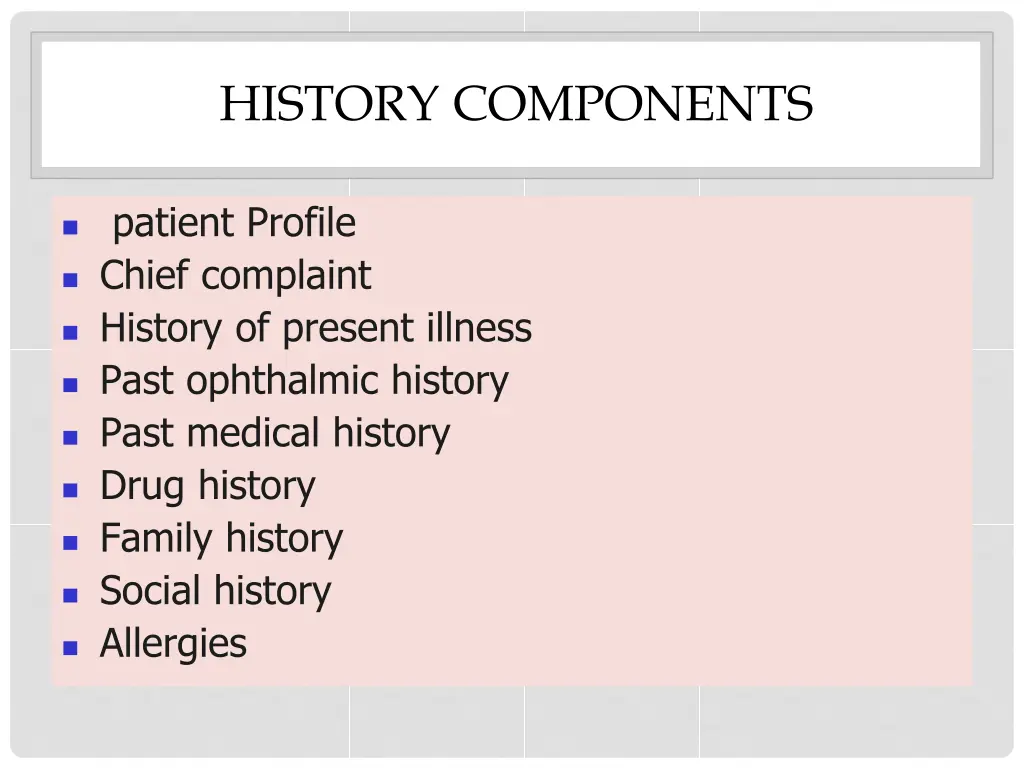 history components