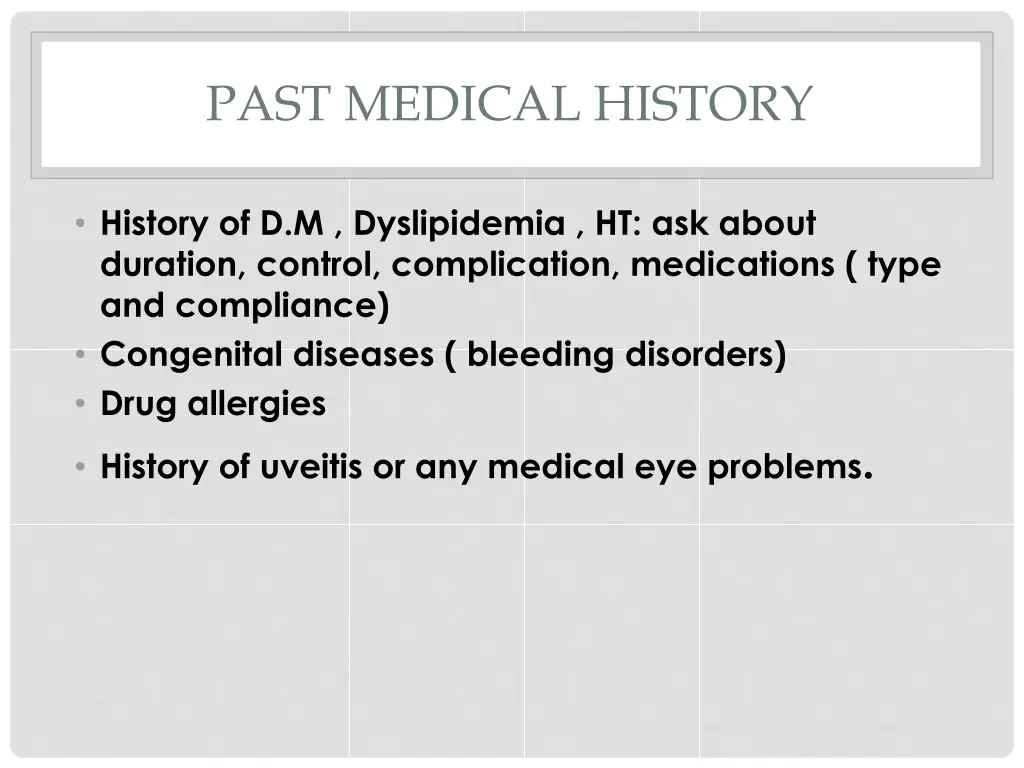 past medical history