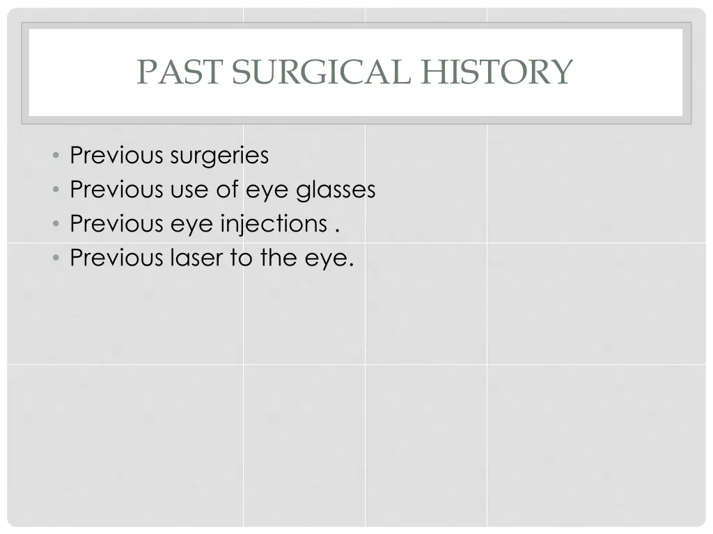 past surgical history