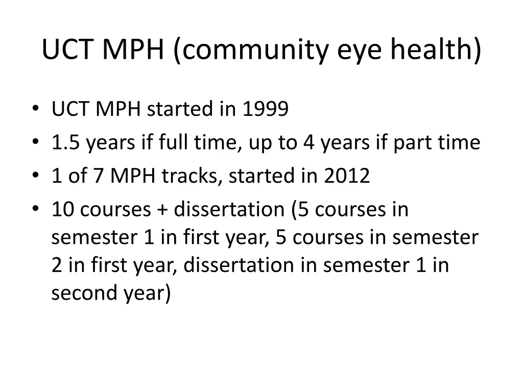 uct mph community eye health