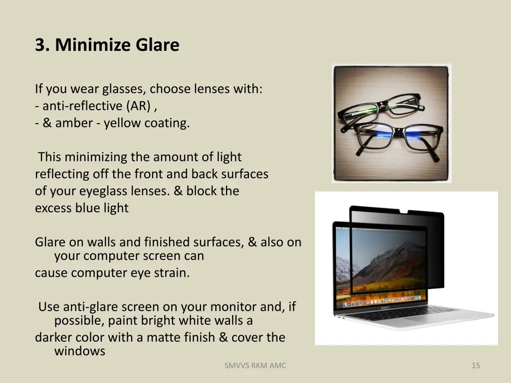 3 minimize glare