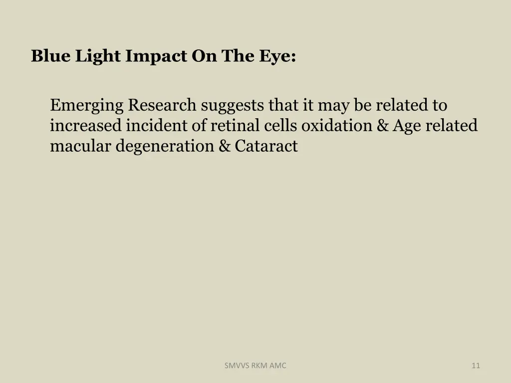 blue light impact on the eye emerging research