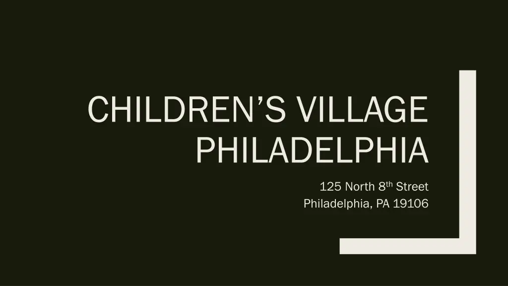 children s village philadelphia