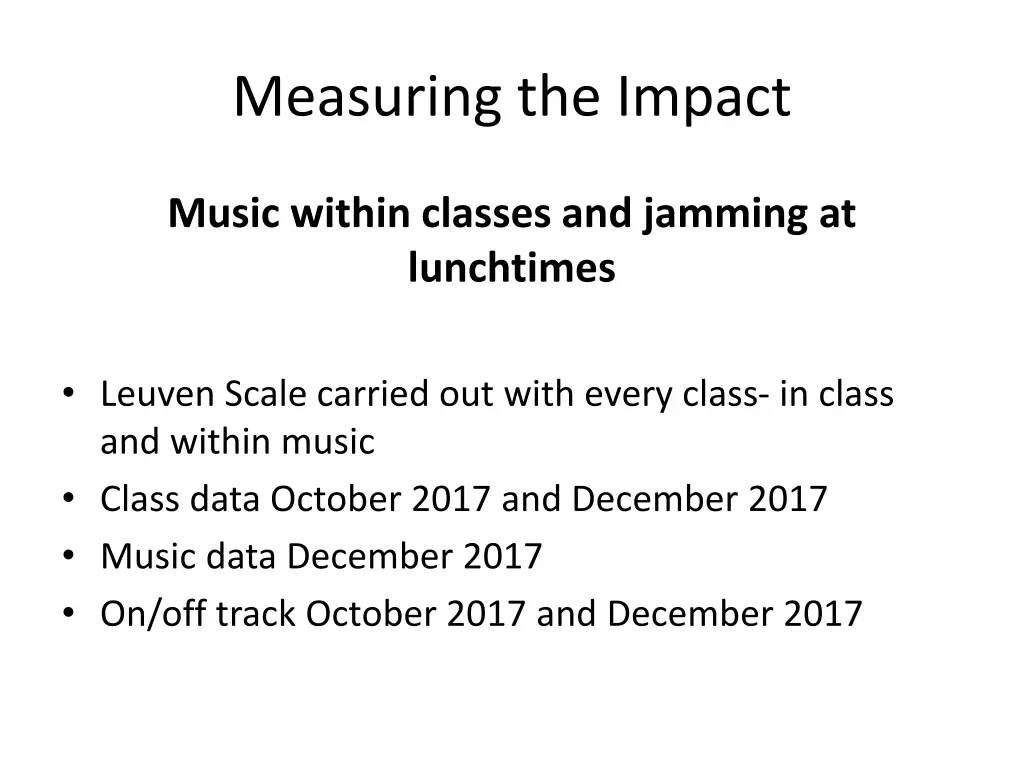 measuring the impact 1