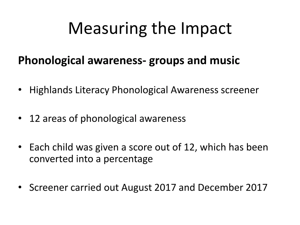 measuring the impact