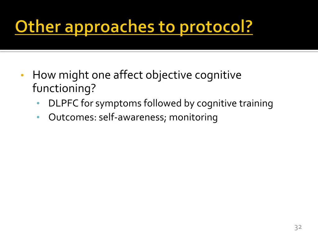 how might one affect objective cognitive