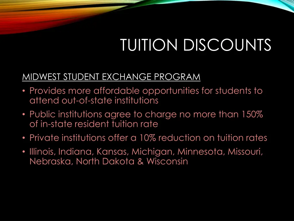 tuition discounts