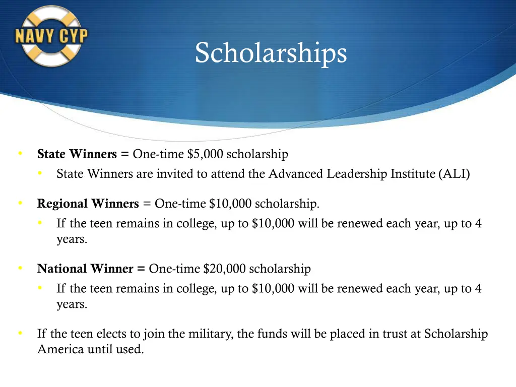 scholarships