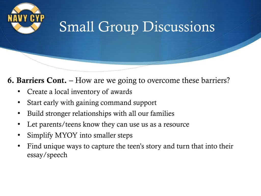 small group discussions 7