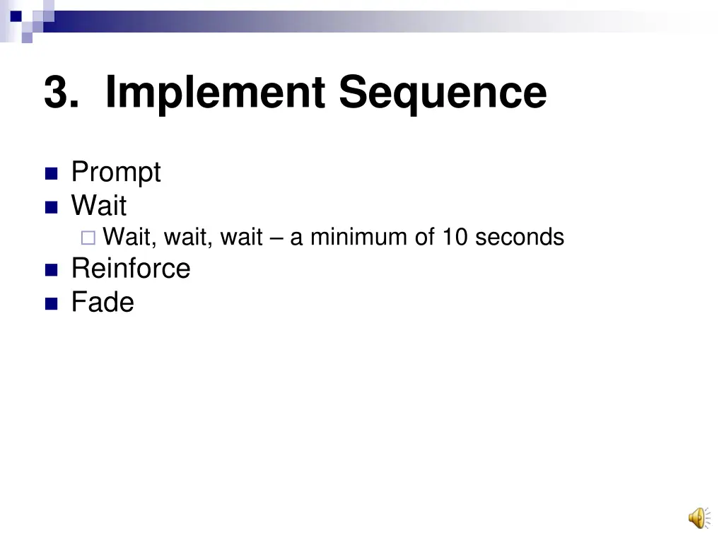 3 implement sequence