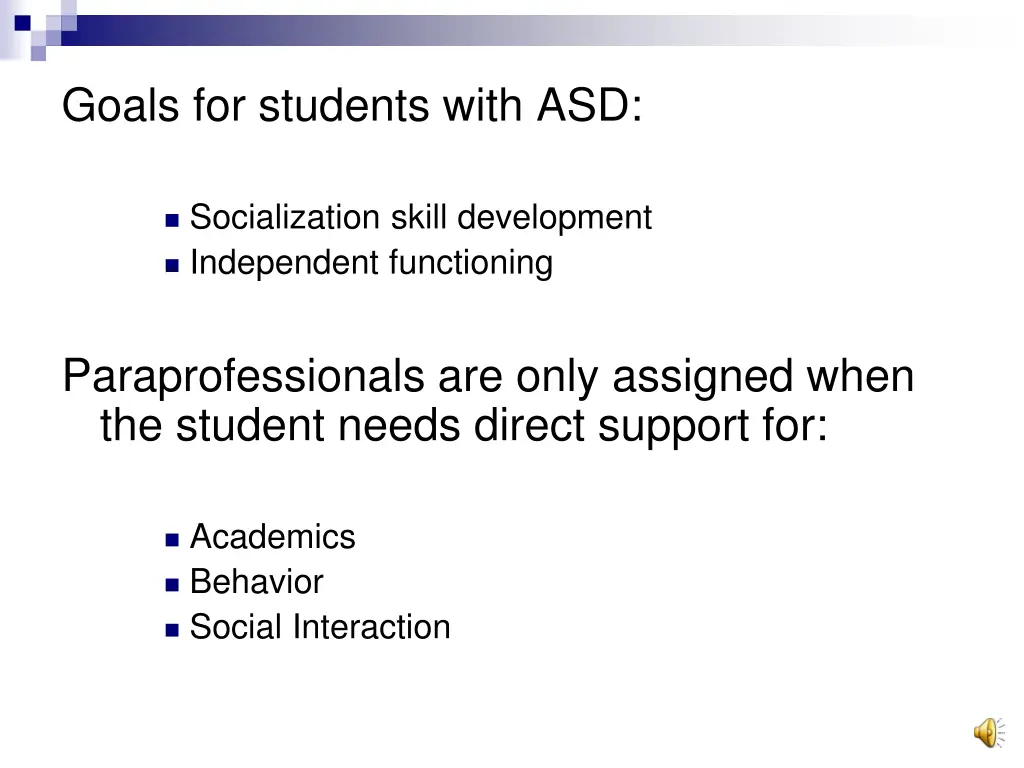 goals for students with asd