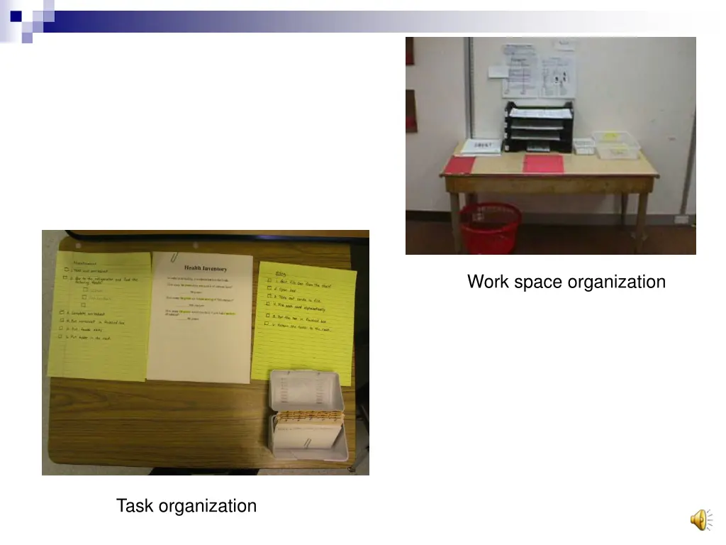 work space organization