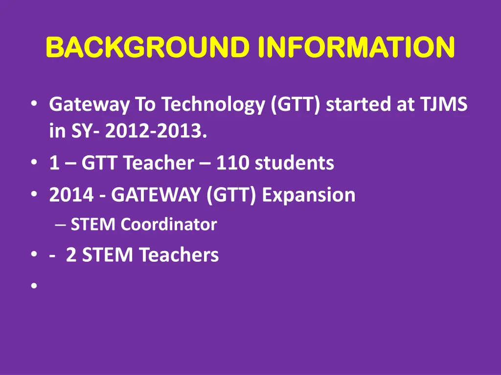 background information background information