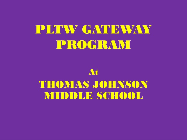 pltw gateway program