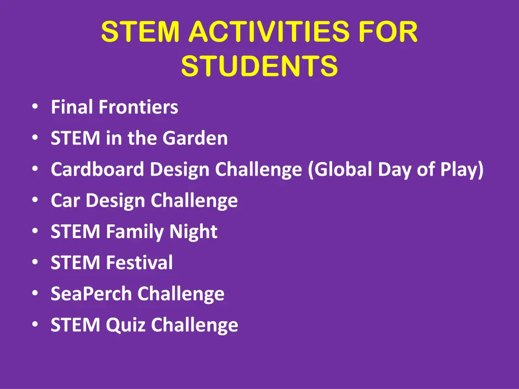 stem activities for students