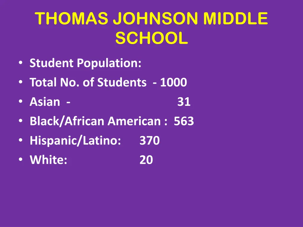 thomas johnson middle school