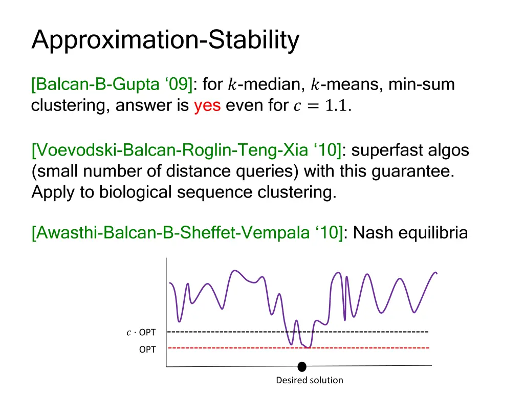 approximation stability