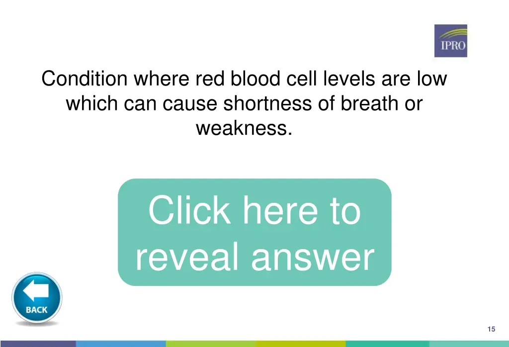 condition where red blood cell levels