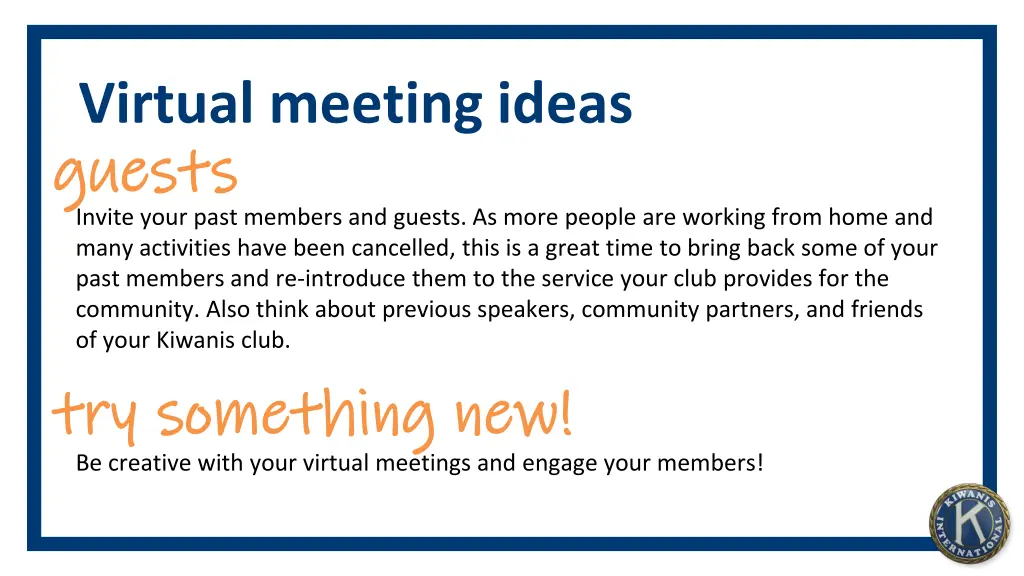 virtual meeting ideas guests guests