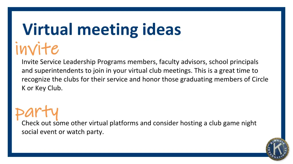 virtual meeting ideas invite invite