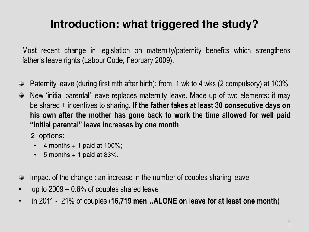 introduction what triggered the study