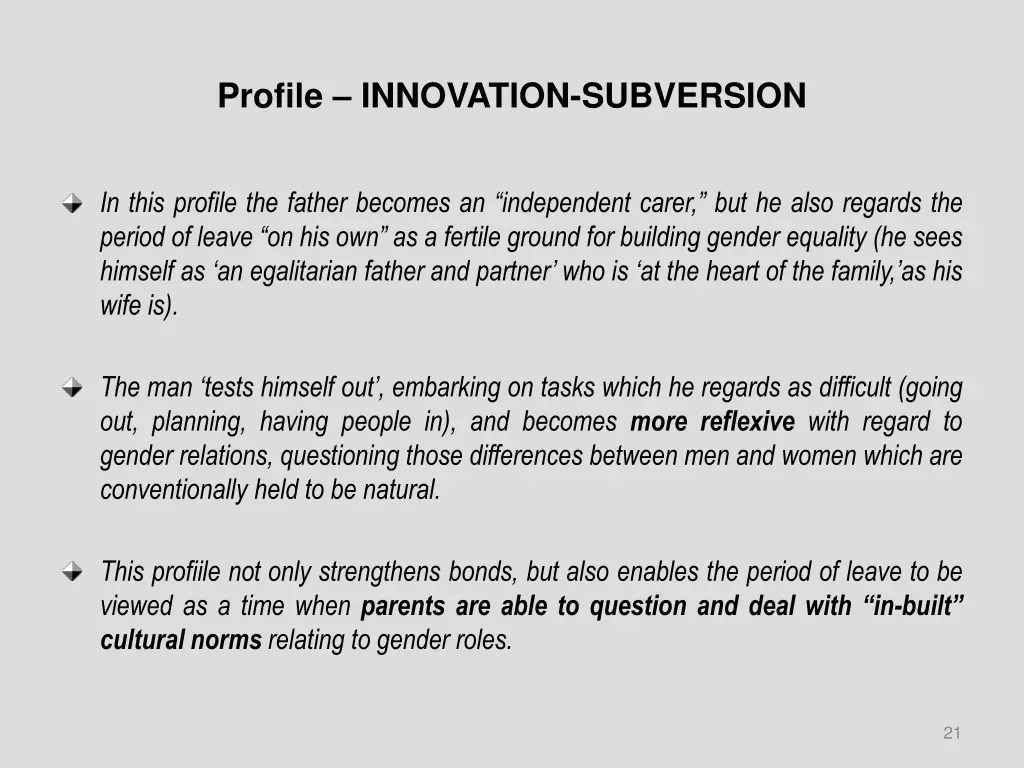 profile innovation subversion